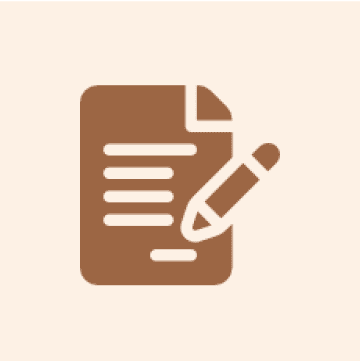 Document icon with pencil on paper.